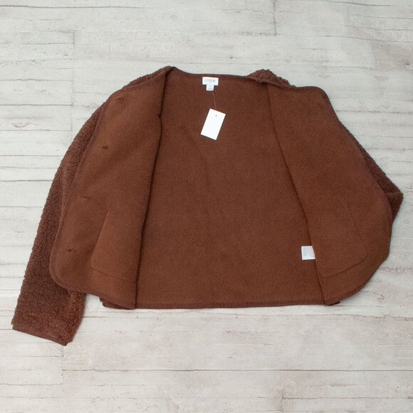 NWT J. Crew Sherpa Lady Jacket in Cocoa size L - Picture 8 of 13
